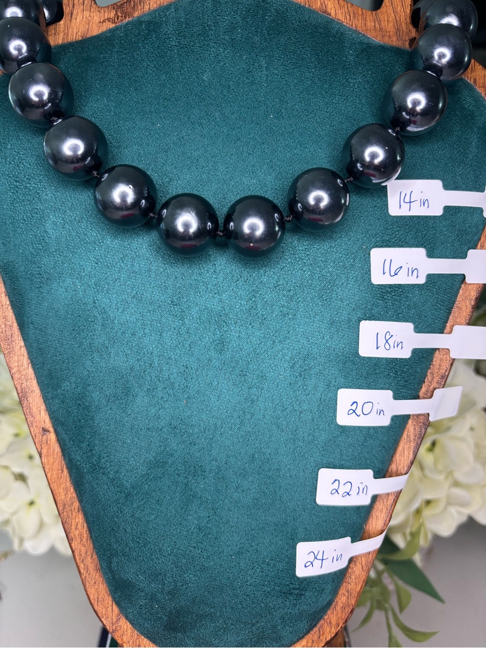Carol Lee Black faux Pearl Necklace and Hematite Necklace - Women Jewelry